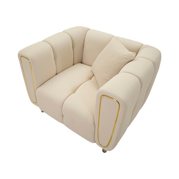 Fotoliu crem cu tapițerie din catifea Alma – Mauro Ferretti-image-3