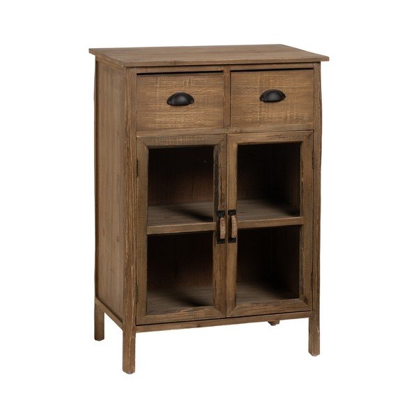 Vitrină în culoare naturală din lemn de brad 64x92,5 cm – Ixia