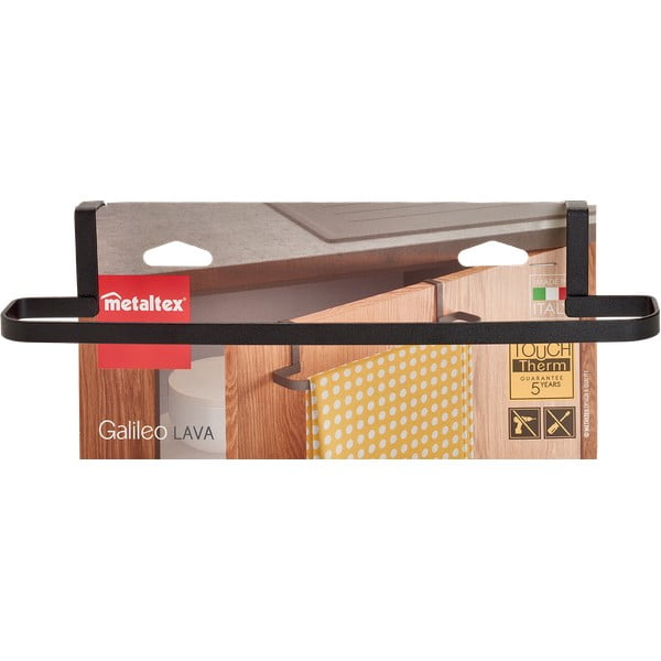 Suport suspendat pentru prosoape Metaltex Galileo Lava, negru-image-3