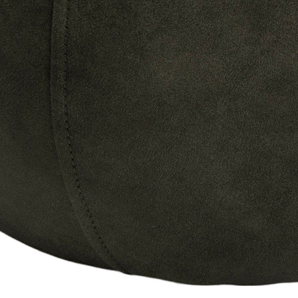 Puf cu husă din piele sintetică Actona Mie, 60 x 60 cm, verde olive închis-image-4