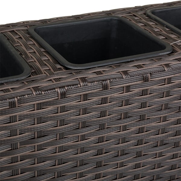 Ghiveci din ratan sintetic cu 3 compartimente Myra, lungime 48 cm-image-2