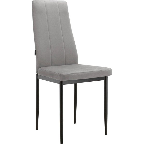 Scaun de dining gri din catifea Kelly – Støraa