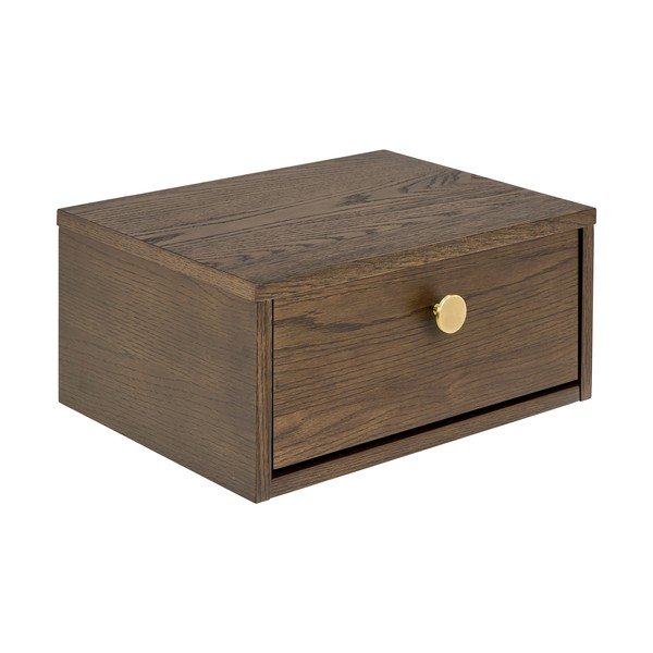 Noptieră în culoare naturală închisă cu aspect de lemn de stejar Monfort – Actona-image-2