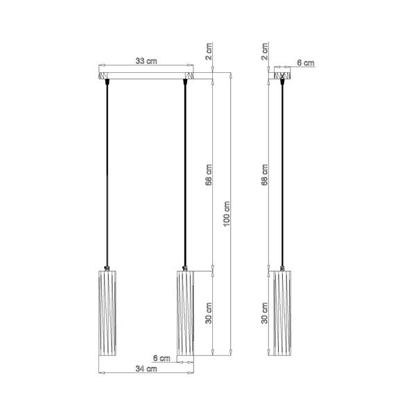 Lustră Sollux Bakari, lungime 34 cm-image-2