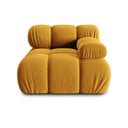 Modul pentru canapea galben cu tapițerie din catifea (colț dreapta) Bellis – Micadoni Home