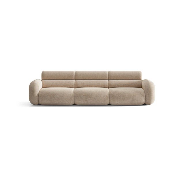 Canapea bej cu tapițerie din chenille 305 cm Neo – Micadoni -image-1