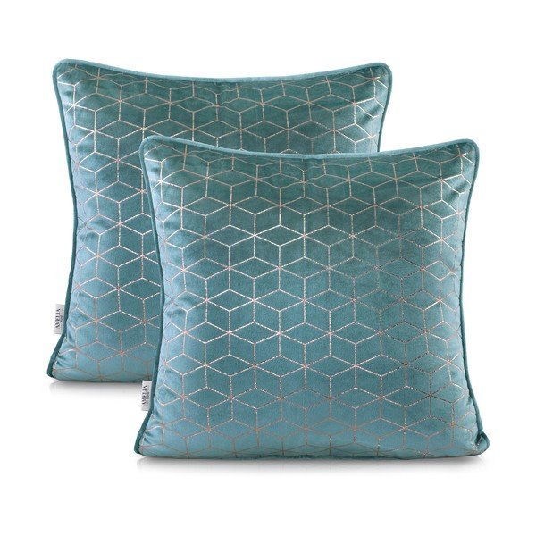 Set 2 fețe de pernă AmeliaHome Nancy Lightblue, 45 x 45 cm