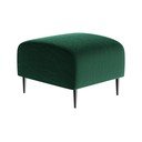 Taburet cu tapițerie din catifea Ghado Shel, verde închis