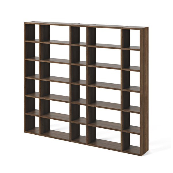 Bibliotecă TemaHome Pombal, lățime 255 cm, maro închis-image-2