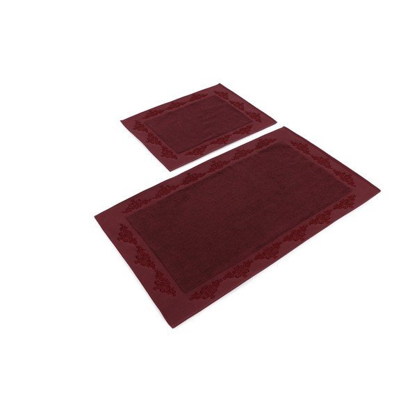 Set 2 covorașe din bumbac pentru baie Hobby Sapphire, vișiniu