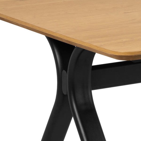 Masă de dining cu blat cu aspect de lemn de stejar 100x200 cm Bristol – Actona-image-4