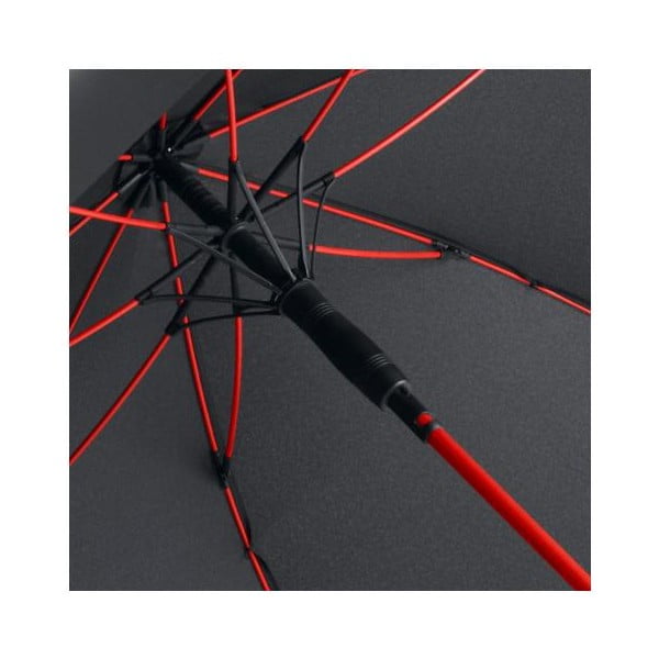 Umbrelă anti-vânt Ambiance Fare Proof, ⌀ 112 cm, negru-roșu-image-2