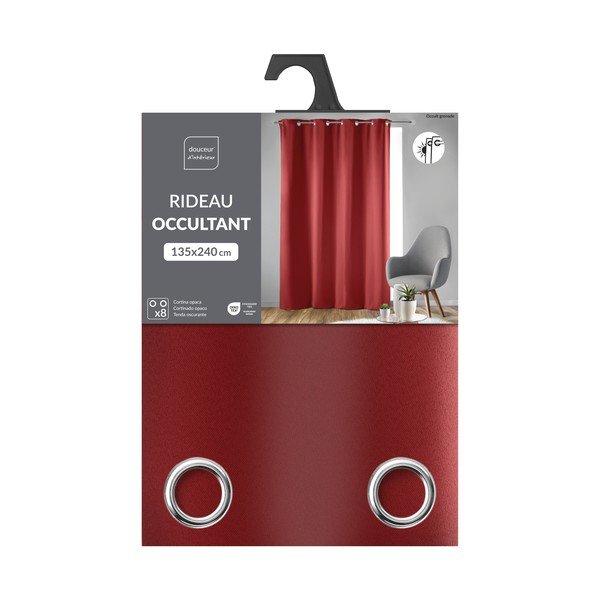 Draperie roșie blackout 135x240 cm Occult – douceur d'intérieur-image-3