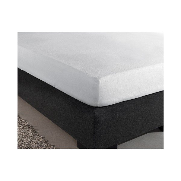 Cearșaf cu elastic Sleeptime Molton, 190/200 x 220/230 cm, alb-image-1
