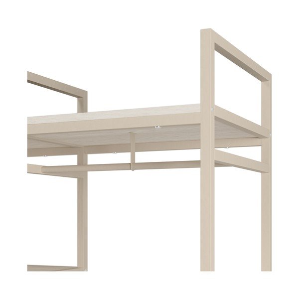 Șifonier crem deschis din oțel 140x179,5x40 cm Amara – Marckeric-image-4