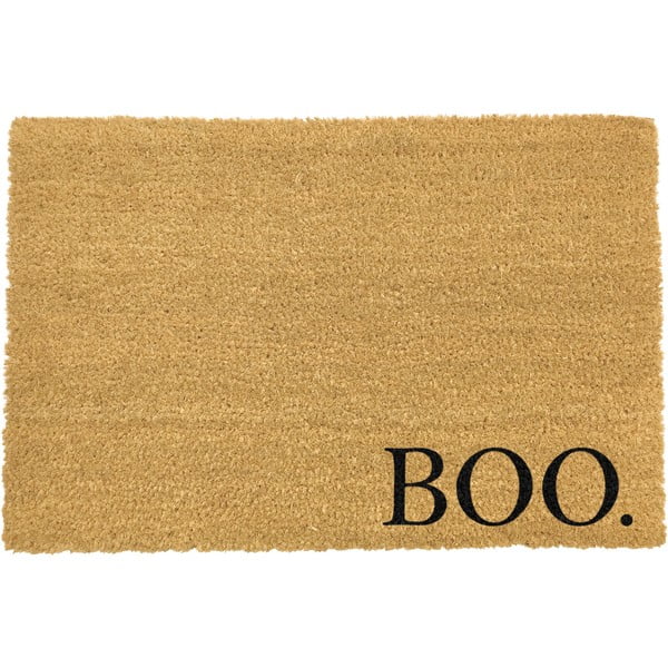 Covoraș intrare din fibre de cocos Artsy Doormats Boo, 40 x 60 cm, negru
