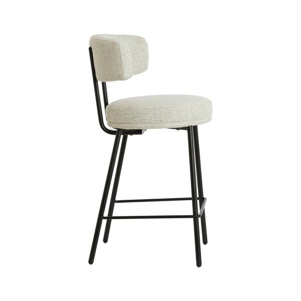 Scaun de bar crem tapițat Harvie – Light & Living-image-2