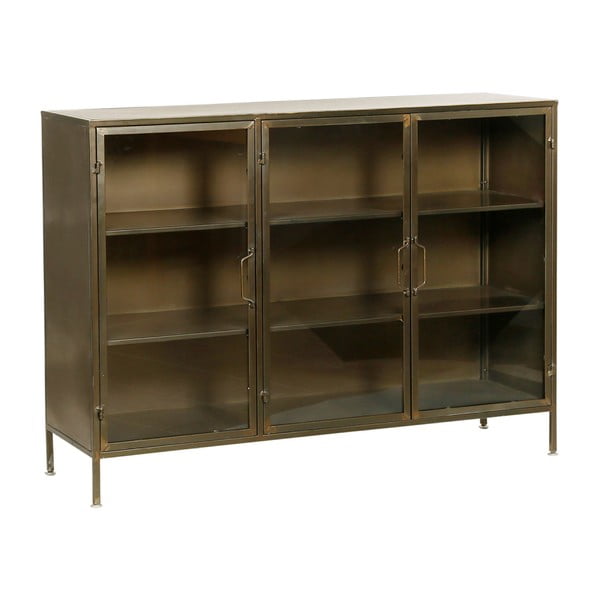 Vitrină aurie din metal 123,5x91,5 cm Dagenham – Côté Table-image-2