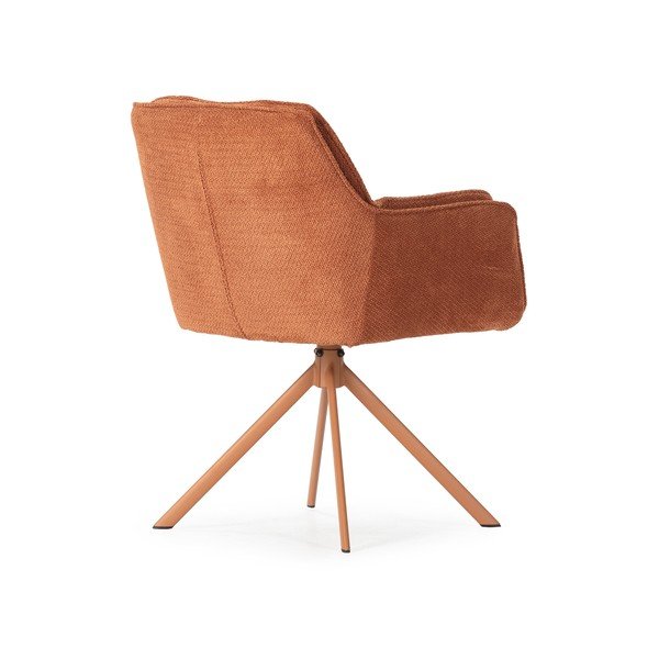 Set de scaune de sufragerie teracotă 2 buc. tapițat Keiko – Marckeric-image-4