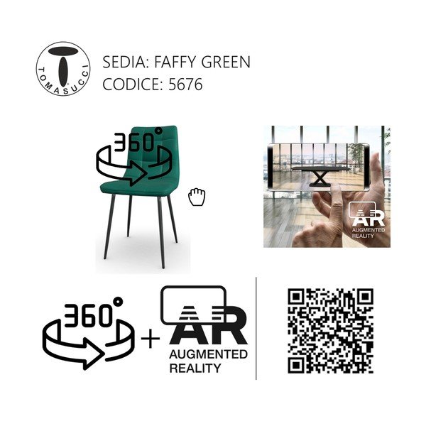 Scaune de dining verde 2 buc. din catifea Faffy – Tomasucci-image-4