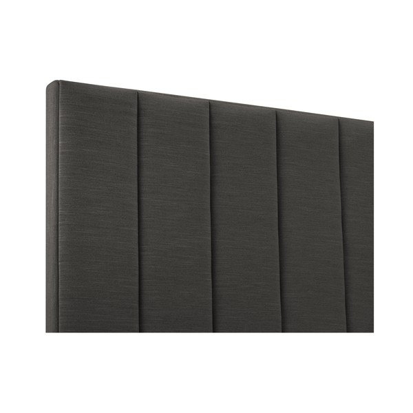 Tăblie de pat gri antracit tapițată 140x120 cm LA - Cosmopolitan Design-image-1
