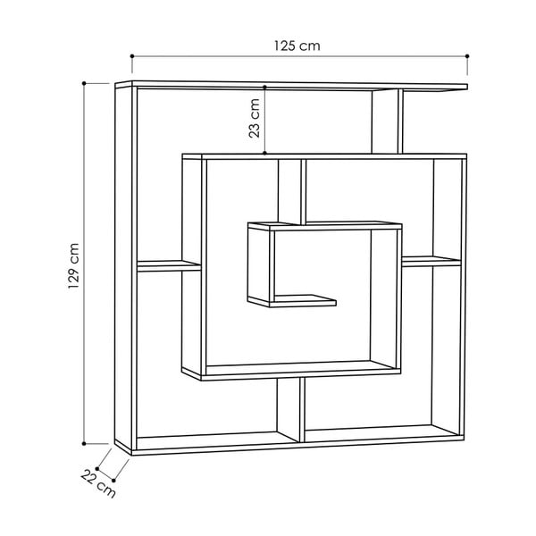 Bibliotecă Maze Anthracite, gri antracit-image-2