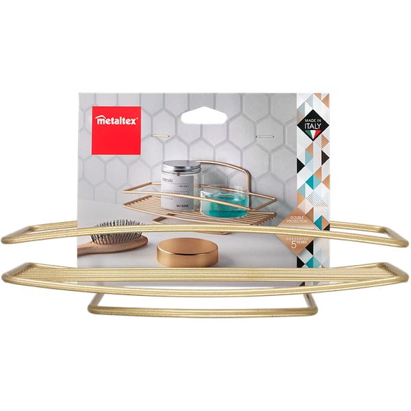 Raft pentru baie auriu din oțel Onda – Metaltex-image-2