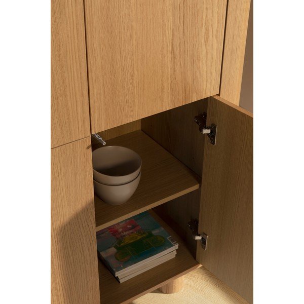 Dulap în culoare naturală cu aspect de lemn de stejar 100x133x40 cm Padoc – MOME-image-1