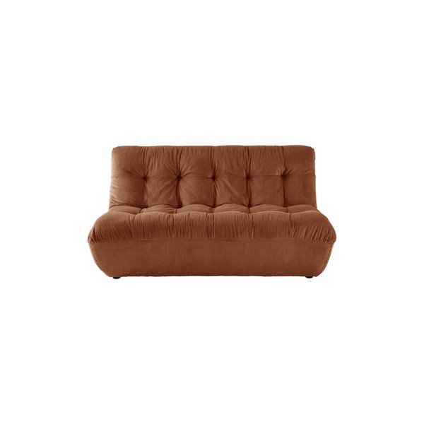 Canapea maro cu tapițerie din catifea reiată  145 cm Kelso – Jotex-image-2