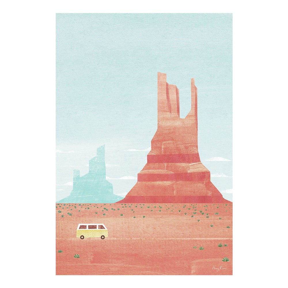 Poster 30x40 cm Monument Valley - Travelposter