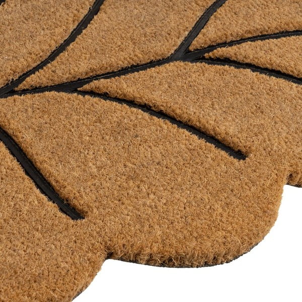 Covoraș de intrare din fibre de nucă de cocos 45x75 cm Leaf – Casa Selección-image-2