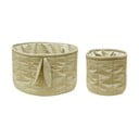 Cutii de depozitare pentru copii verde-deschis 2 buc. din material textil ø 30x20 cm Bambie Olive – Lorena Canals