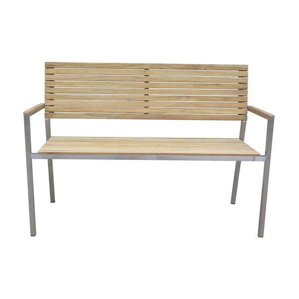 Bancă de grădină maro din metal Denver – Garden Pleasure-image-1