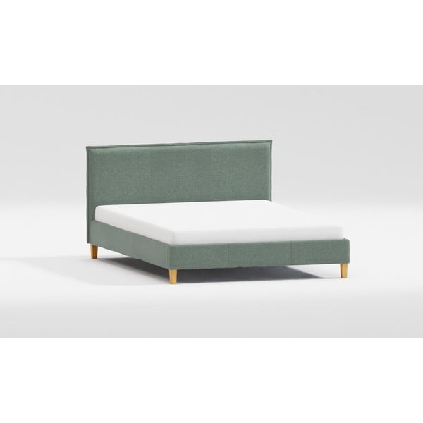 Pat matrimonial verde tapițat cu somieră 180x200 cm Tina – Ropez-image-3