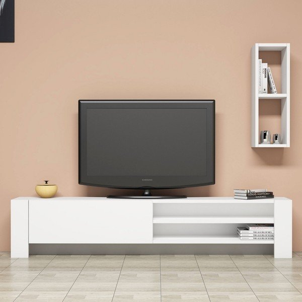 Comodă TV Naz, alb-image-1
