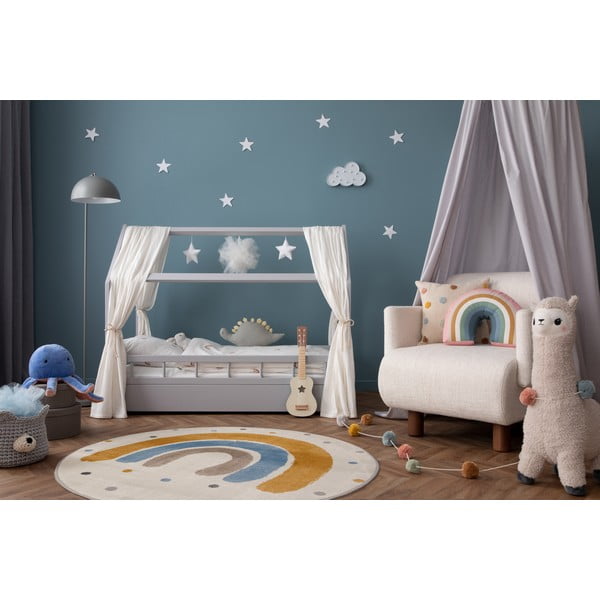 Covor pentru copii galben ocru-fildeș ø120 cm Joyful Gold – FD-image-1