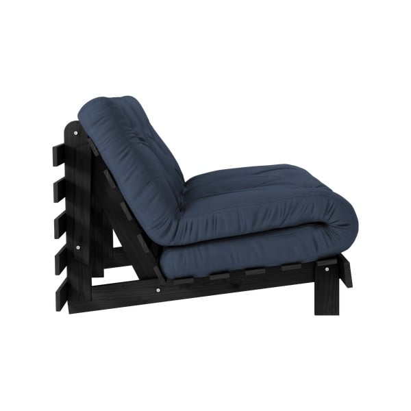 Canapea albastru-închis extensibilă 140 cm Roots Black Night – Karup Design-image-4