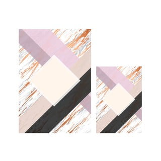 Set 2 covorașe de baie Mila Home Geometric, multicolor