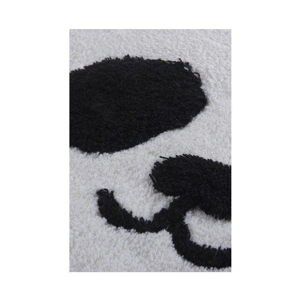 Covor baie Crasso Panda, 100 x 60 cm, negru - alb-image-1