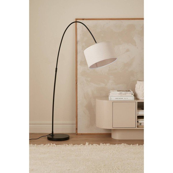 Lampadar alb/negru cu structură flexibilă din material textil (înălțime 145 cm) Arc – Ellos Home-image-2