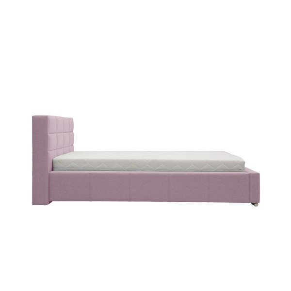 Pat dublu Mazzini Beds Reve, 140 x 200 cm, roz deschis-image-1