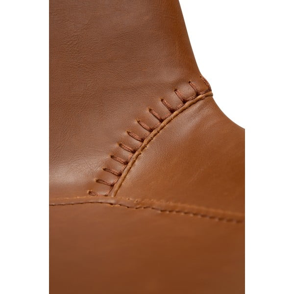 Bancă cu husă din piele artificială DAN-FORM Denmark Hype, maro coniac-image-1