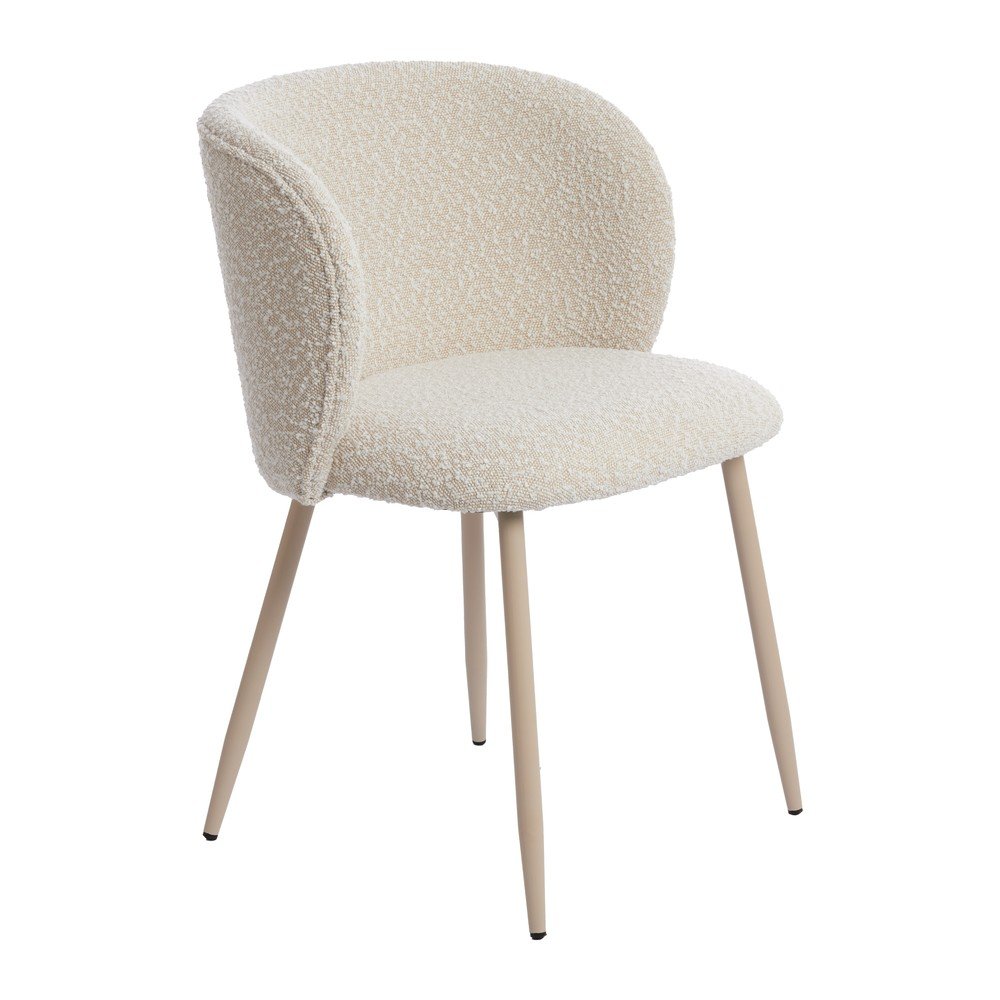 Scaun de dining crem tapițat Elyna – Light &amp; Living