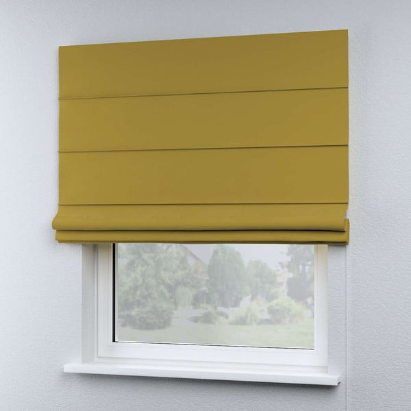 Jaluzea romană galbenă 170x100 cm Posh Velvet - Yellow Tipi-image-4
