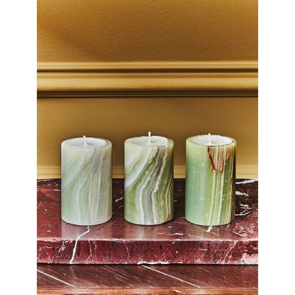 Sfeșnice pentru lumânări pastilă 3 buc. din piatră Oleena – Premier Housewares-image-2