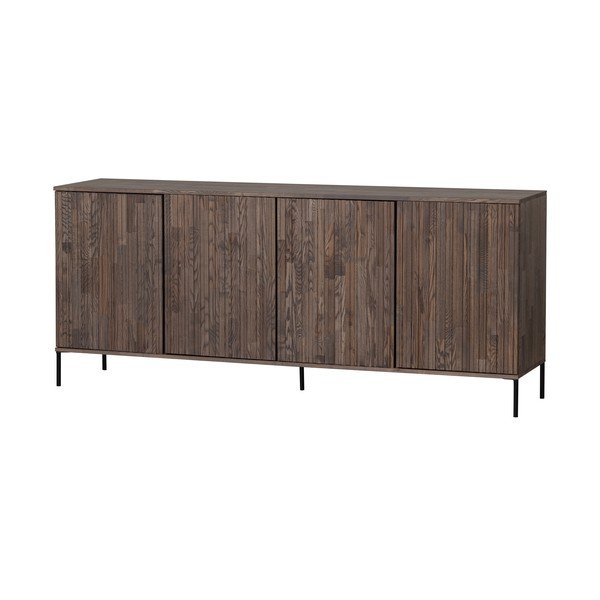 Comodă maro cu aspect de lemn de frasin 200x85x44 cm Gravure – WOOOD-image-2