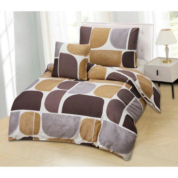 Lenjerie de pat din microsatin pentru pat de o persoană cu 3 piese 140x200 cm Pablo – My House-image-1