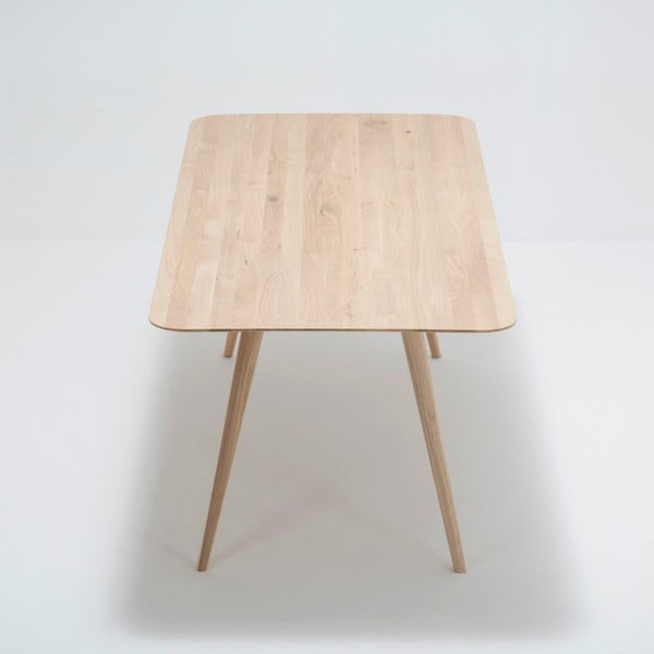 Masă cu structură din lemn masiv de stejar Gazzda Stafa, 200 x 90 cm-image-3