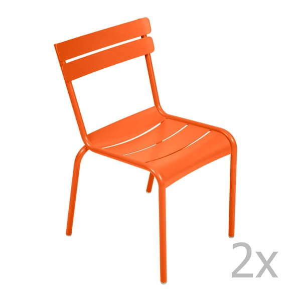 Set 2 scaune Fermob Luxembourg, portocaliu
