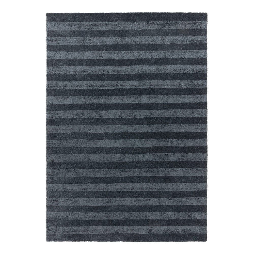 Covor albastru închis țesut manual din fibre reciclate 160×230 cm Connor – MADE